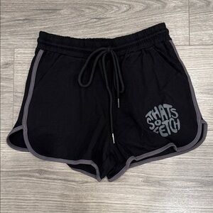 That’s So Fetch Beckham Shorts Black With Grey Trim Women’s Size Extra Small